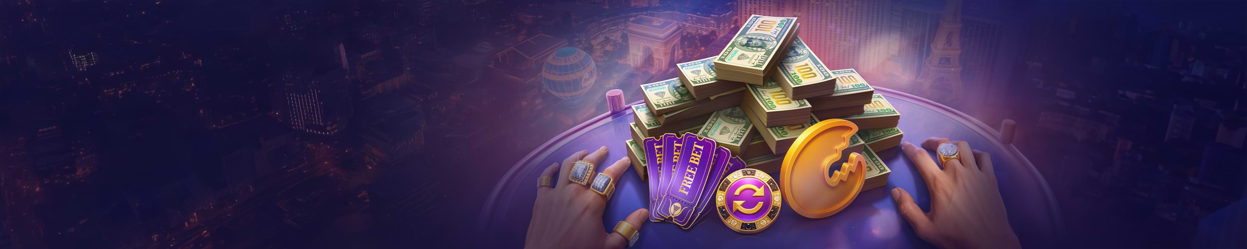 Realz Casino rewards and coin exchange banner